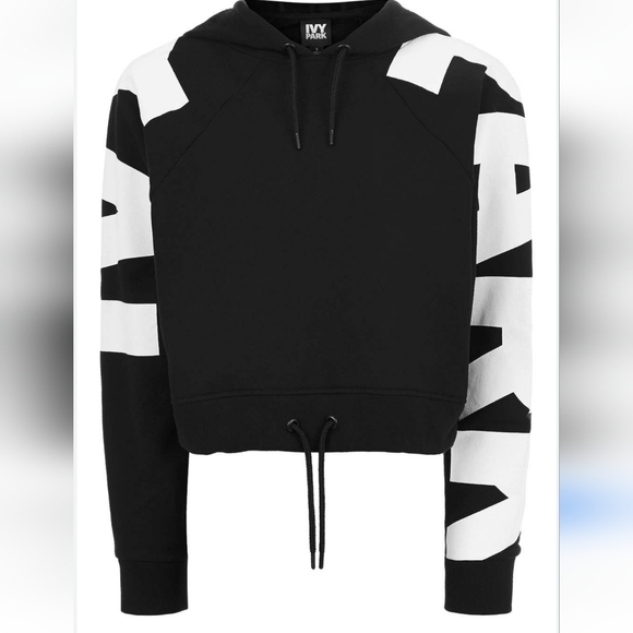 Ivy park cropped hoodie black and white - Picture 5 of 16